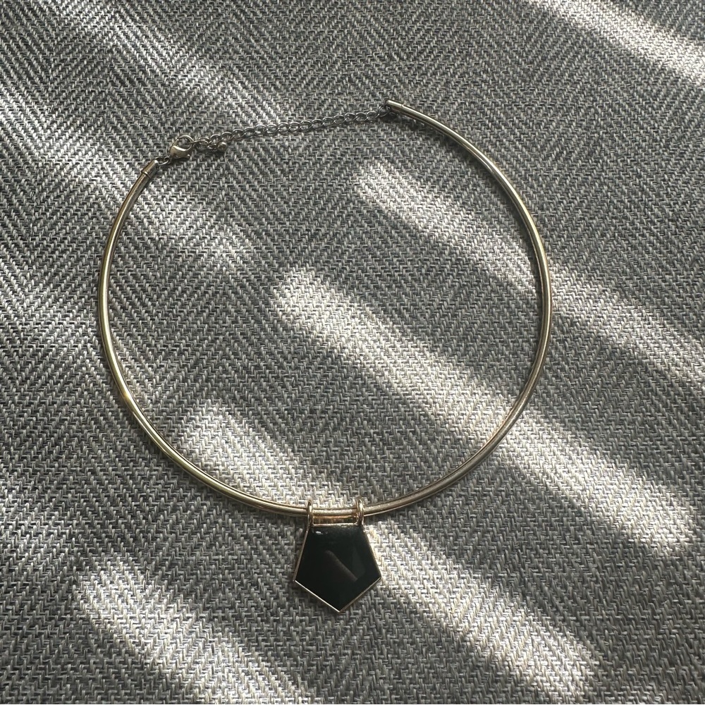 Gold and black diamond necklace